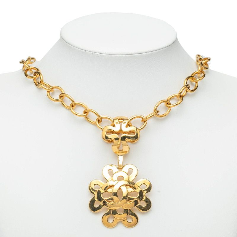 Chanel Vintage Coco Mark Gold Plated Ladies Chanel