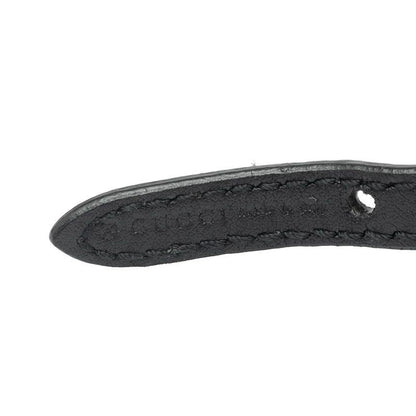 Gucci Logo Black Gold Leather Plated Ladies Gucci