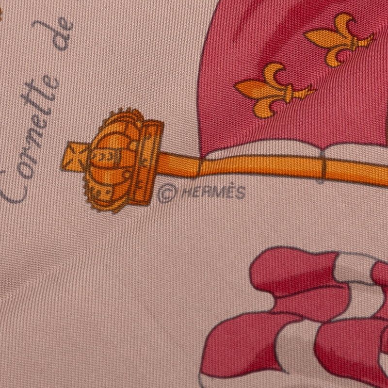 Hermes Carre 90 Pavois Ship Flag Brown Multicolor Silk Women Hermes