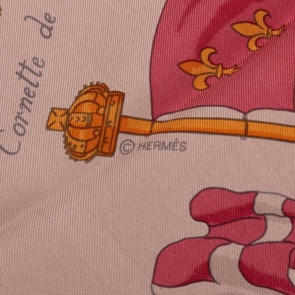 Hermes Carre 90 Pavois Ship Flag Brown Multicolor Silk Women Hermes