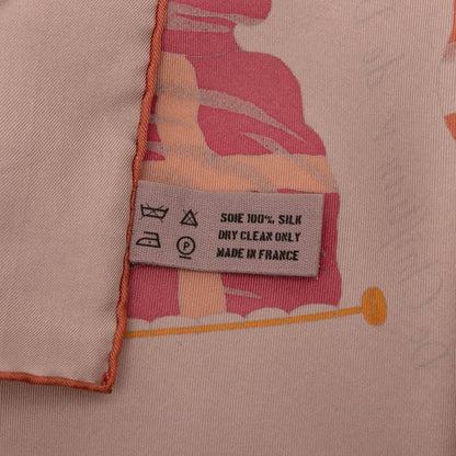 Hermes Carre 90 Pavois Ship Flag Brown Multicolor Silk Women Hermes