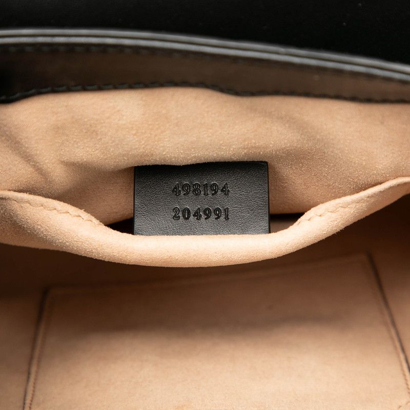 Guccissima Padlock Backpack 498194 Black Leather Women's Gucci