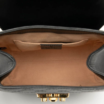 Guccissima Padlock Backpack 498194 Black Leather Women's Gucci