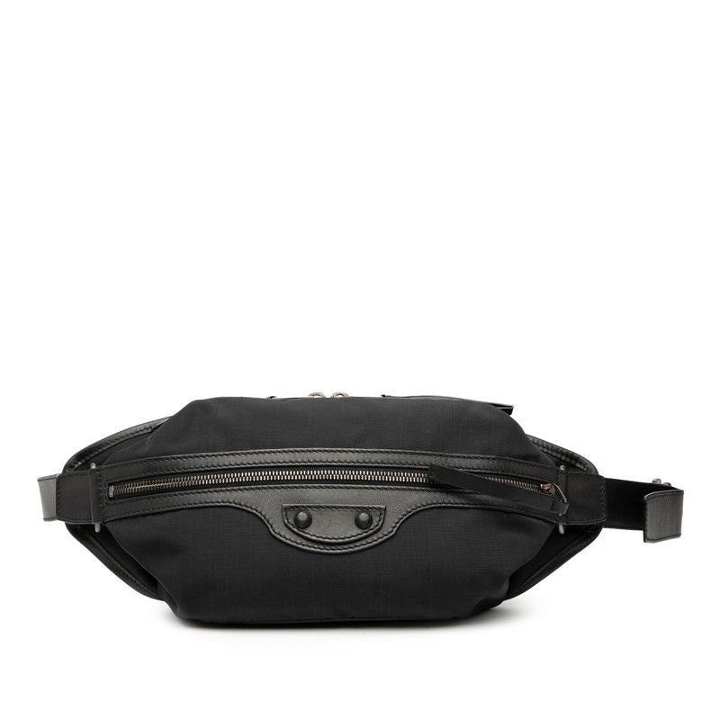 Balenciaga Neolift Body Bag Waist Bag 341628 Black Nylon Leather Men's Balenciag
