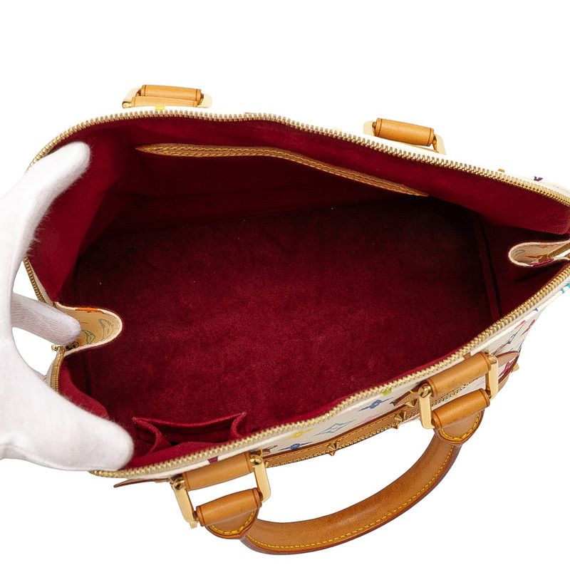 Louis Vuitton Monogram Multicolor Alma M92647 Bronze White PVC Leather Women