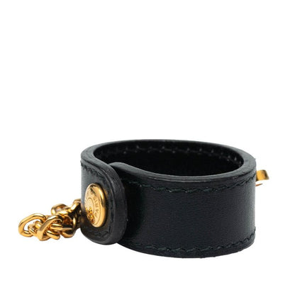 Hermes Nomade Globe Holder Black Gold Leather Plated Ladies Hermes