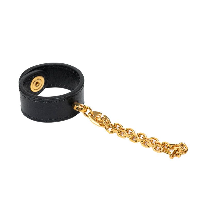 Hermes Nomade Globe Holder Black Gold Leather Plated Ladies Hermes