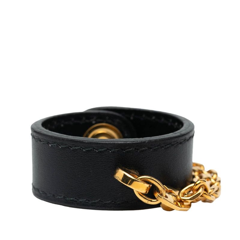 Hermes Nomade Globe Holder Black Gold Leather Plated Ladies Hermes