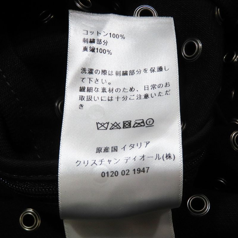 Unused Christian Dior Grommet Studded Denim Jumper Skirt Dress Mini Length 34