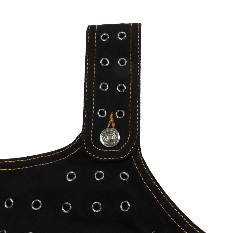 Unused Christian Dior Grommet Studded Denim Jumper Skirt Dress Mini Length 34