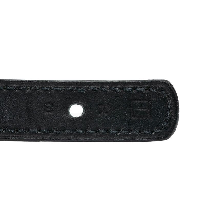 Hermes Serie Looping Black Silver Hardware Leather Metal Women Hermes