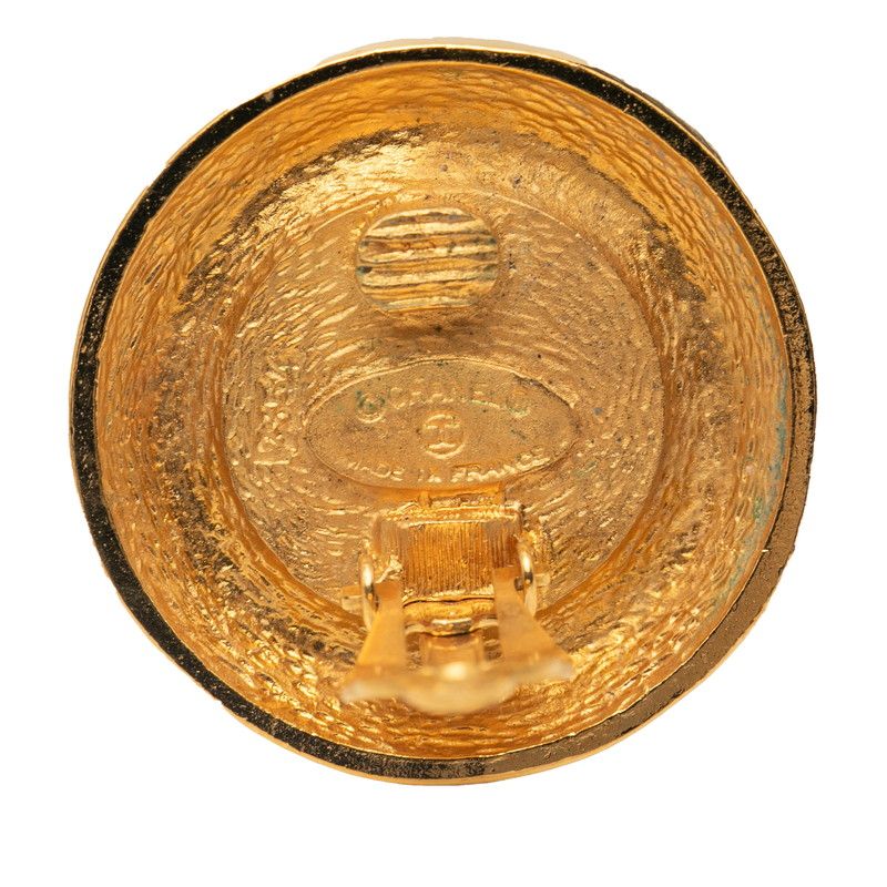 Chanel Round Gold Plated Faux Pearl Ladies Chanel