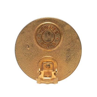 Hermes Sellier Brown Gold Leather Plated Ladies Hermes