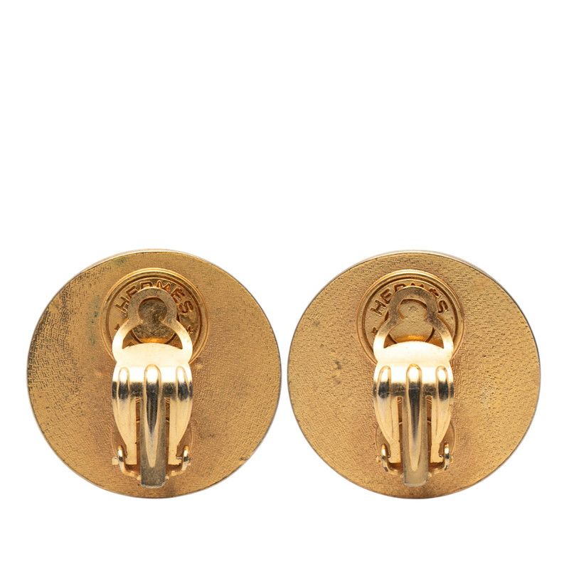 Hermes Sellier Brown Gold Leather Plated Ladies Hermes