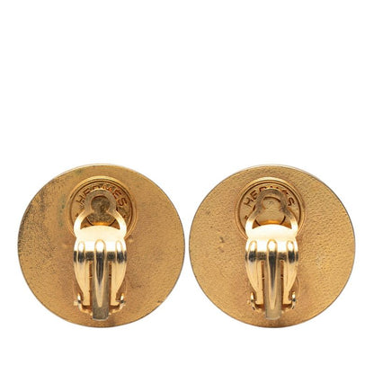 Hermes Sellier Brown Gold Leather Plated Ladies Hermes