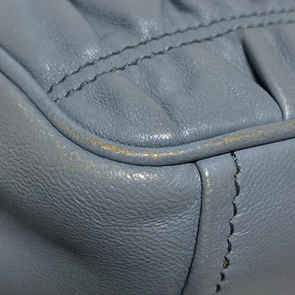 Prada Shoulder Bag Gathering Bag Light Blue Detachable Strap/chain Shoulder