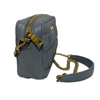 Prada Shoulder Bag Gathering Bag Light Blue Detachable Strap/chain Shoulder