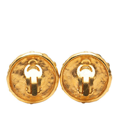 Chanel Vintage Round Gold Plated Faux Pearl Ladies Chanel