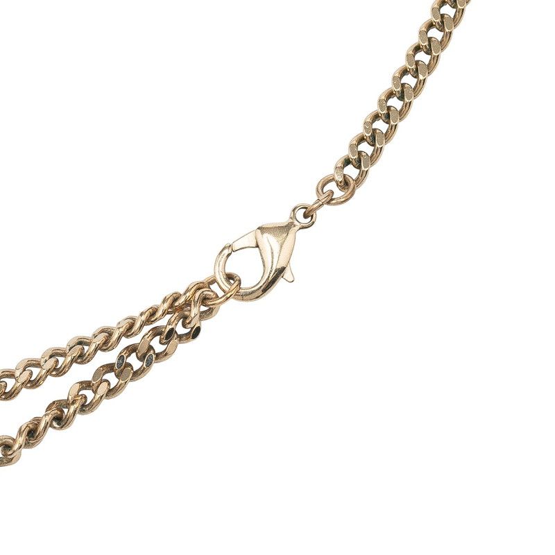 Chanel Coco Mark Gold Blue Multicolor Plated Rhinestone Ladies Chanel