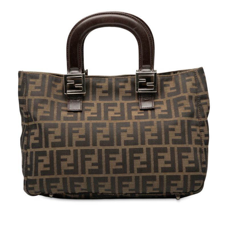 Fendi Zucca Brown Canvas Leather Women's Fendi