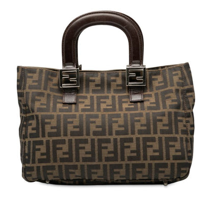 Fendi Zucca Brown Canvas Leather Women's Fendi