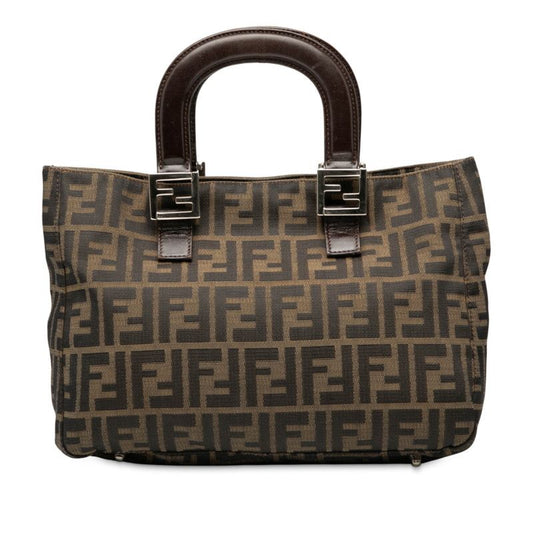 Fendi Zucca Brown Canvas Leather Women's Fendi