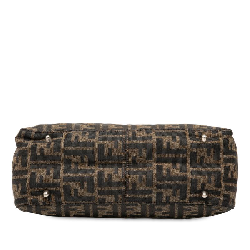 Fendi Zucca Brown Canvas Leather Women's Fendi