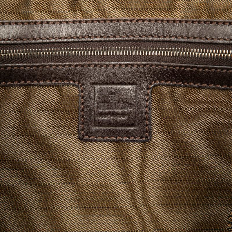 Fendi Zucca Brown Canvas Leather Women's Fendi