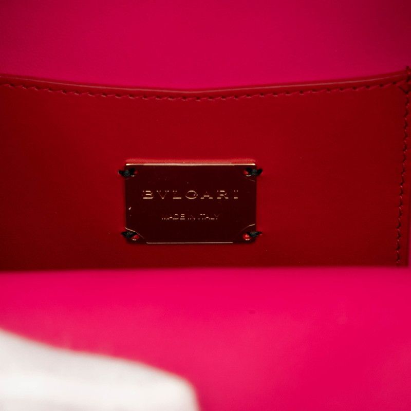 Bulgari Serpenti Forever Cabochon Backpack Red Leather Women Bvlgari