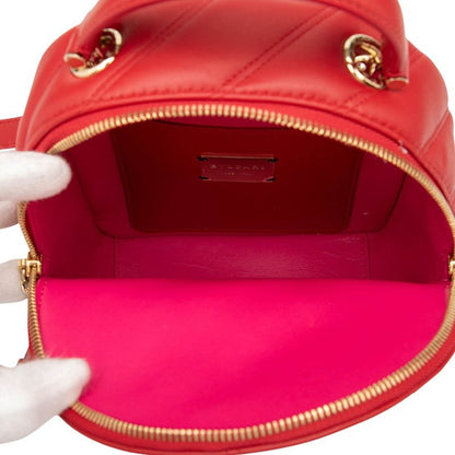 Bulgari Serpenti Forever Cabochon Backpack Red Leather Women Bvlgari