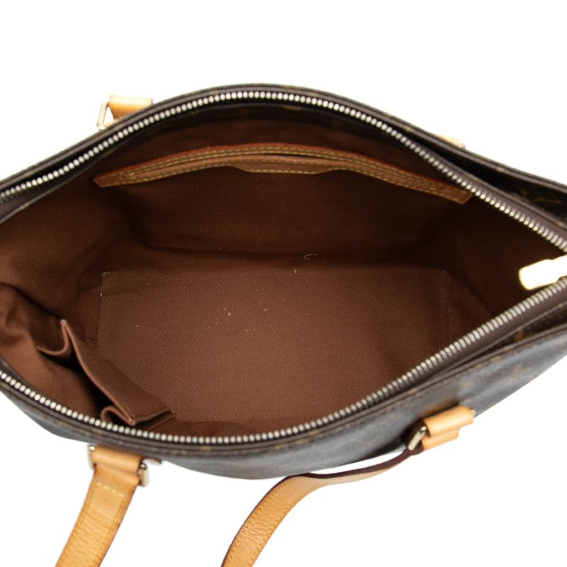 Louis Vuitton Monogram Cabas Piano Tote Shoulder Bag M51148 Brown PVC Leather