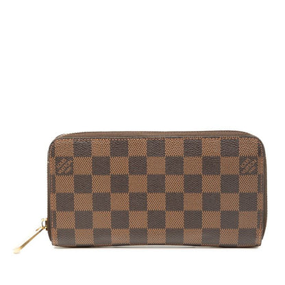 Louis Vuitton Damier Zippy Wallet Round Zipper Long Wallet N60015 Brown PVC