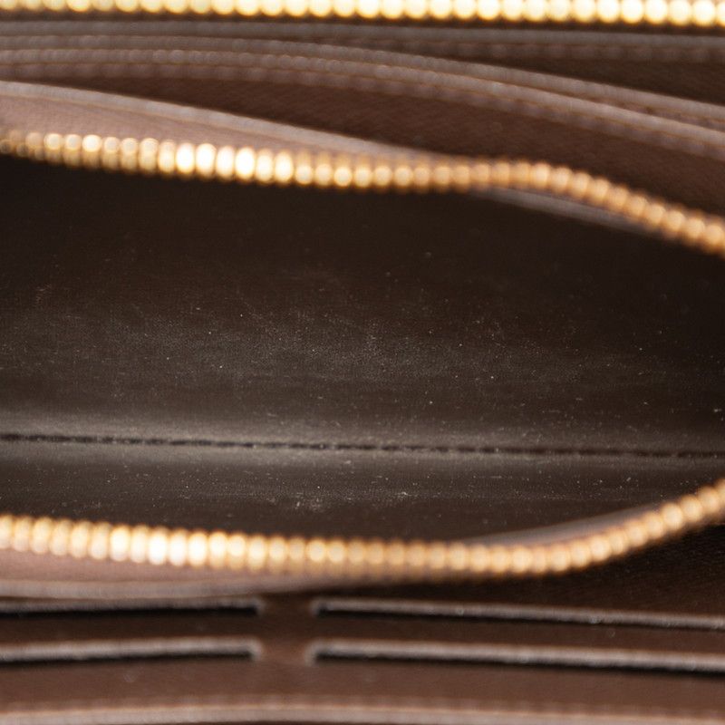 Louis Vuitton Damier Zippy Wallet Round Zipper Long Wallet N60015 Brown PVC