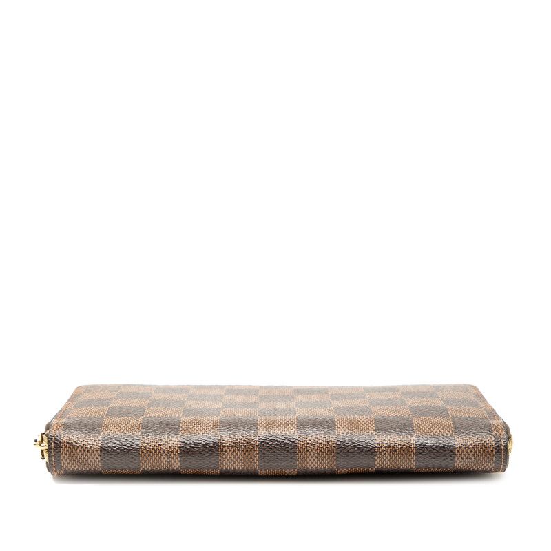 Louis Vuitton Damier Zippy Wallet Round Zipper Long Wallet N60015 Brown PVC
