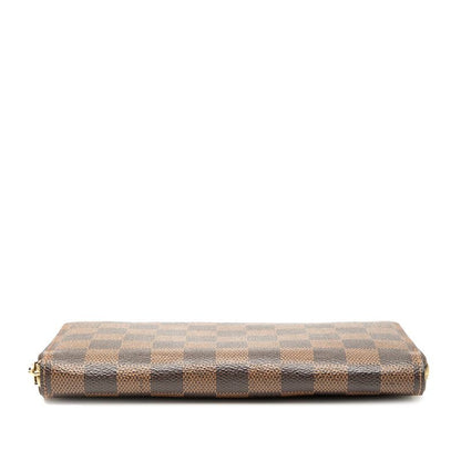Louis Vuitton Damier Zippy Wallet Round Zipper Long Wallet N60015 Brown PVC