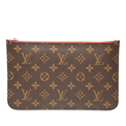 Louis Vuitton Monogram Neverfull MM Includes Brown Red PVC Ladies Louis Vuitton