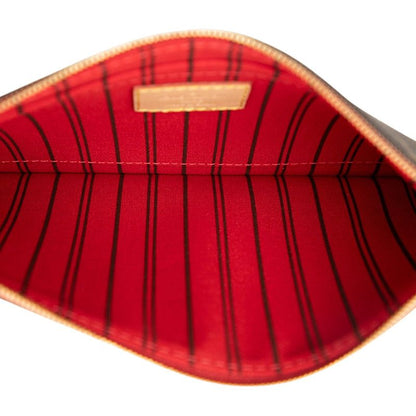 Louis Vuitton Monogram Neverfull MM Includes Brown Red PVC Ladies Louis Vuitton