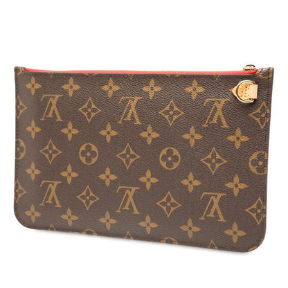 Louis Vuitton Monogram Neverfull MM Includes Brown Red PVC Ladies Louis Vuitton
