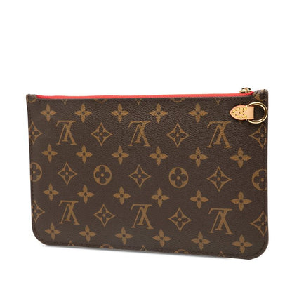 Louis Vuitton Monogram Neverfull MM Includes Brown Red PVC Ladies Louis Vuitton
