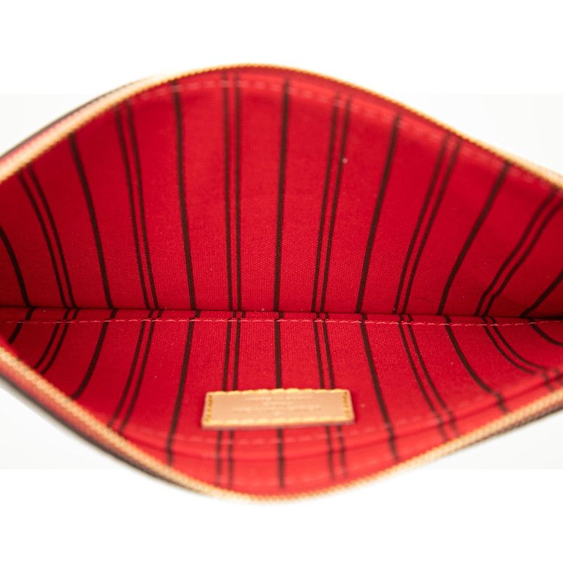 Louis Vuitton Monogram Neverfull MM Includes Brown Red PVC Ladies Louis Vuitton