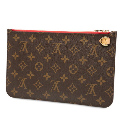 Louis Vuitton Monogram Neverfull MM Includes Brown Red PVC Ladies Louis Vuitton