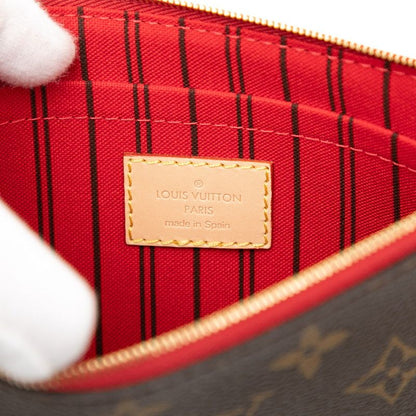 Louis Vuitton Monogram Neverfull MM Includes Brown Red PVC Ladies Louis Vuitton