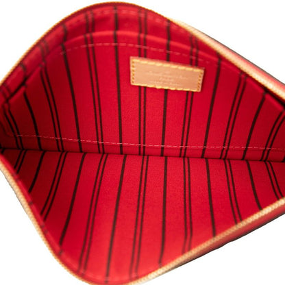 Louis Vuitton Monogram Neverfull MM Includes Brown Red PVC Ladies Louis Vuitton