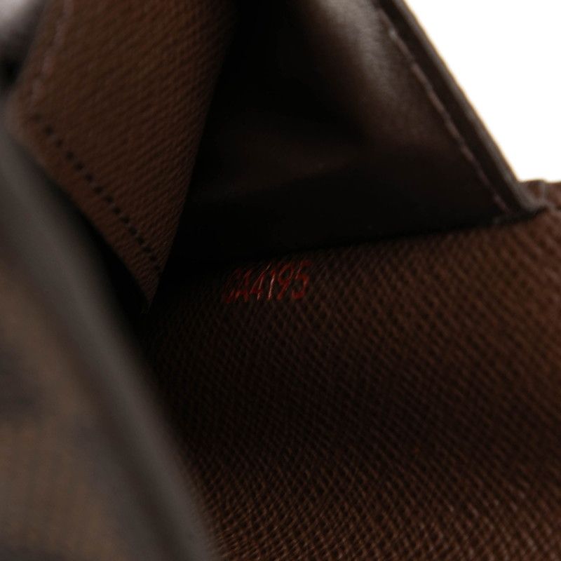 Louis Vuitton Damier Portefeuille Elise N61654 Brown PVC Leather Women Louis