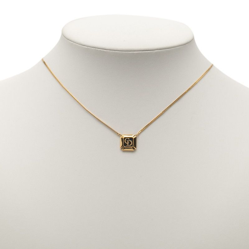 Dior CD Logo Square Gold Black Plated Ladies Dior