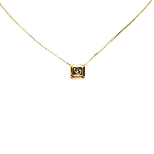 Dior CD Logo Square Gold Black Plated Ladies Dior