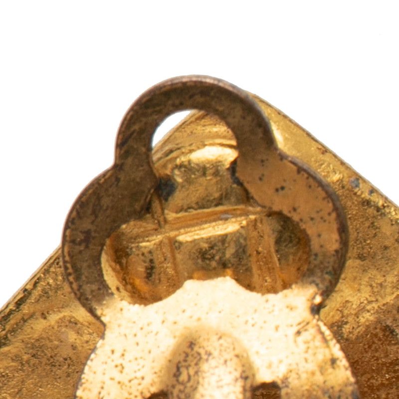 Chanel Vintage Coco Mark Rhombus Motif Gold Plated Ladies Chanel