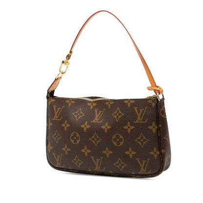 Louis Vuitton Monogram Pochette Accessoire M51980 Brown PVC Leather Women Louis