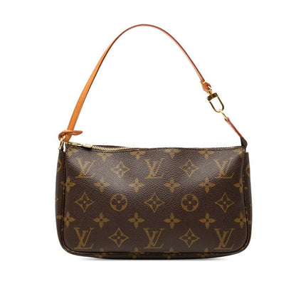 Louis Vuitton Monogram Pochette Accessoire M51980 Brown PVC Leather Women Louis