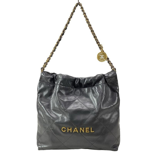 Chanel Shoulder Bag Chanel 22 Small Handbag As3260 Dark Gray
